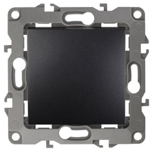 Выключатель кнопочный без рамки Эра S12 1-кл. антрацит картинка